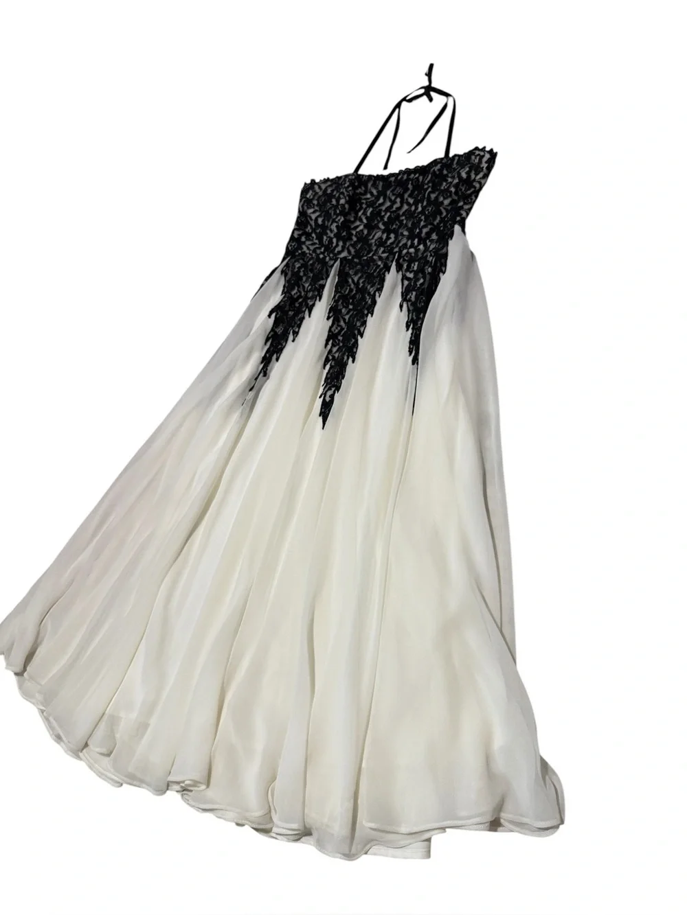 Free People Freda Tea Length Ballgown in Black and White Size 0